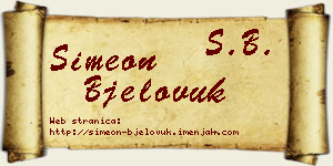 Simeon Bjelovuk vizit kartica